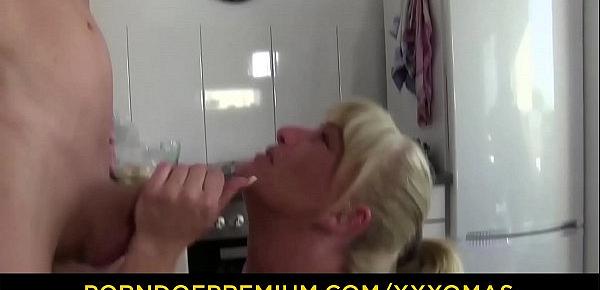  XXX OMAS - Mature German blonde banged by younger guy